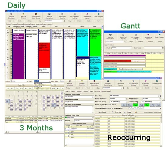 Our Scheduler Screenshot
